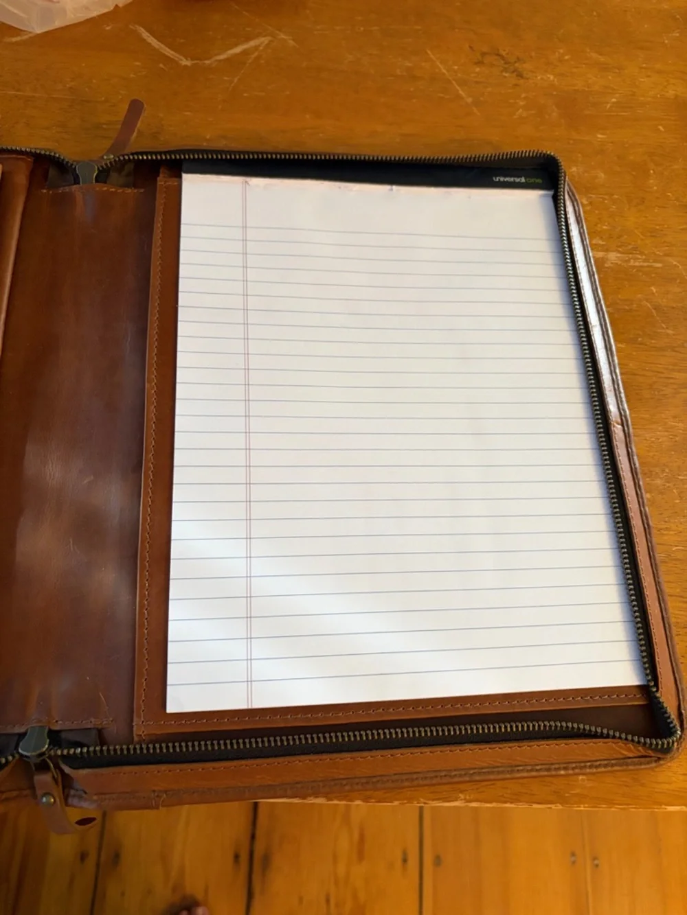 Brown Leather Portfolio Binder